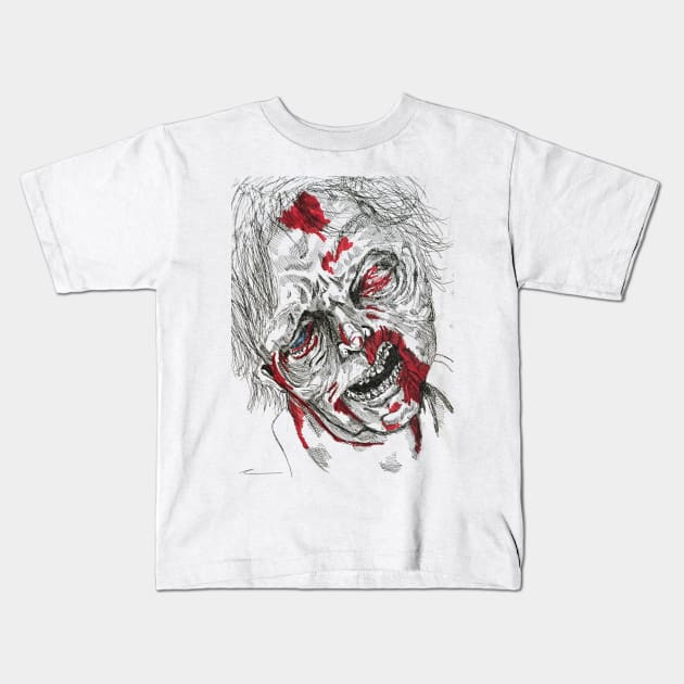 zombie man Kids T-Shirt by stuartmewilson1